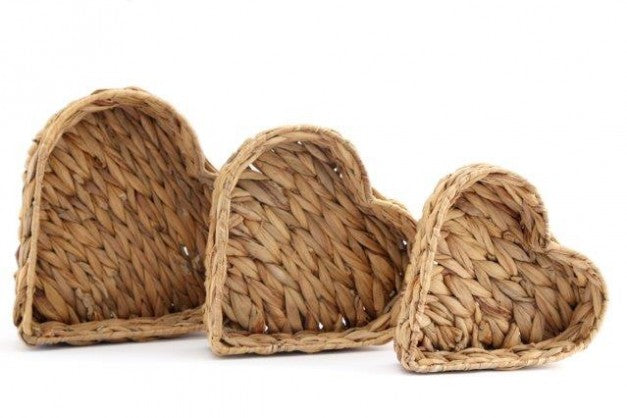 Sifcon Natural Interiors Heart Shaped Baskets