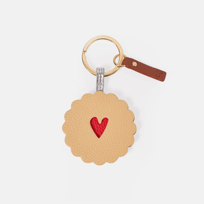 Caroline Gardner Red Heart Jam Biscuit Keyring
