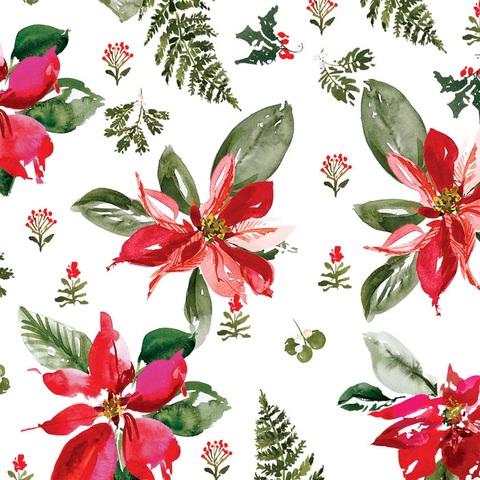 Glick Perfect Poinsettia Red Festive Napkins