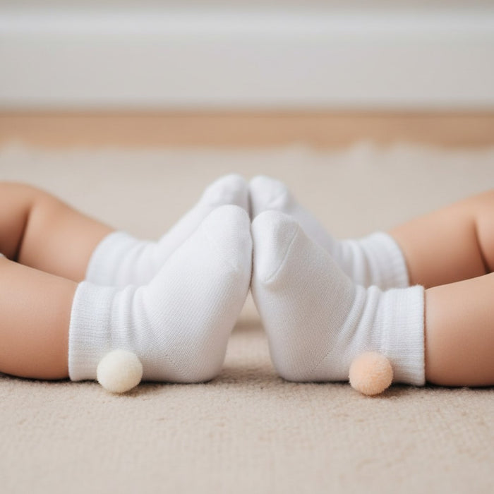 Elizabeth Anne Twin Pack Pink Pom Pom Socks
