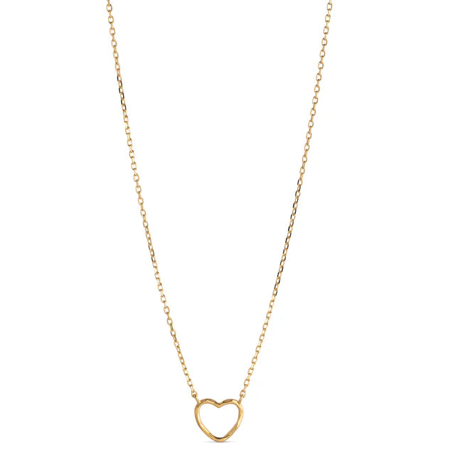 Enamel Copenhagen Organic Heart Necklace Gold