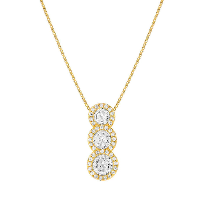 Nomination SeiDivina 3 Cubic Zirconia Gold Necklace