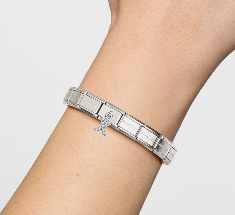 Nomination Classic Silver Letter X With White Crystal Charm