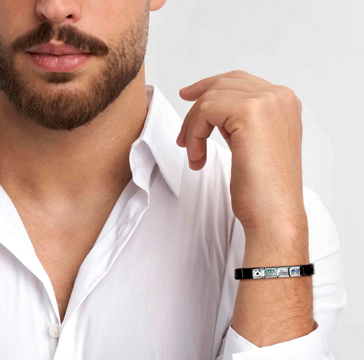 Nomination Classic Silver Stone Symbols Pink Bow Charm