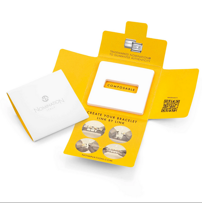 Nomination Classic Silver Stone Symbols Pink Bow Charm