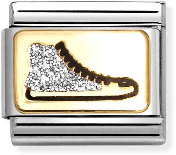 Nomination Classic Gold Silver Glitter Sneaker Charm