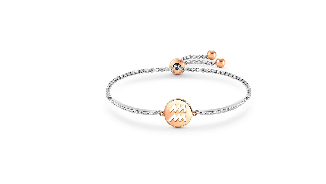 Nomination Milleluci Zodiac Aquarius Pink PVD Bracelet