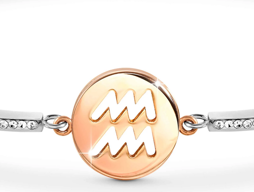 Nomination Milleluci Zodiac Aquarius Pink PVD Bracelet