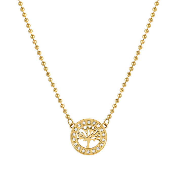 Nomination Soffio D’Amore Tree Of Life With Cubic Zirconia Gold Necklace