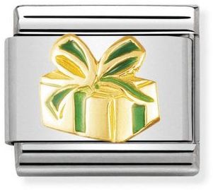 Nomination Classic Gold Green Gift Christmas Charm