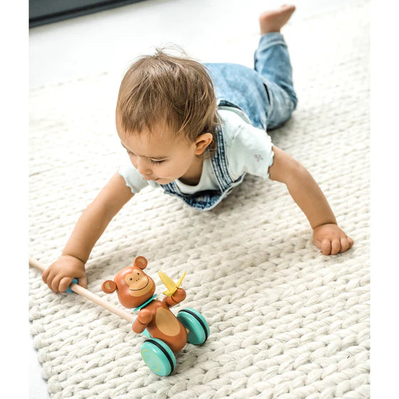 Orange Tree Monkey Push Along