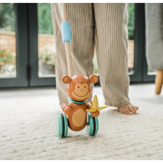 Orange Tree Monkey Push Along
