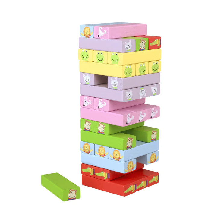Orange Tree Animals Tumbling Tower