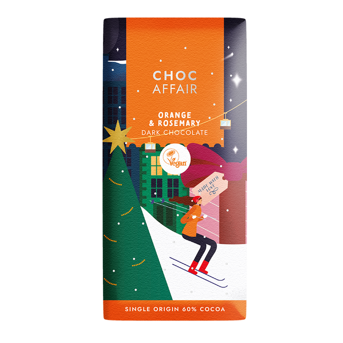 Choc Affair Orange & Rosemary Dark Chocolate