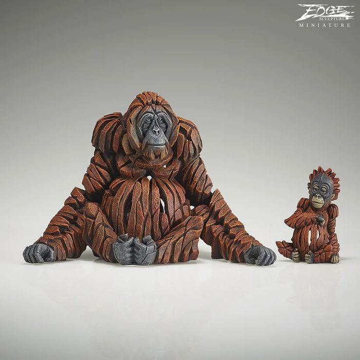 Edge Sculpture Miniature Orangutan and Baby