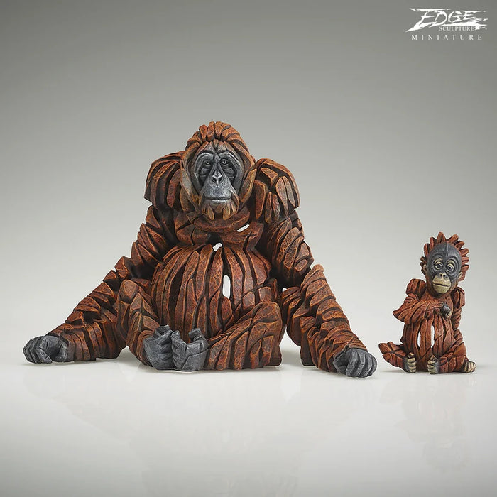 Edge Sculpture Miniature Orangutan and Baby