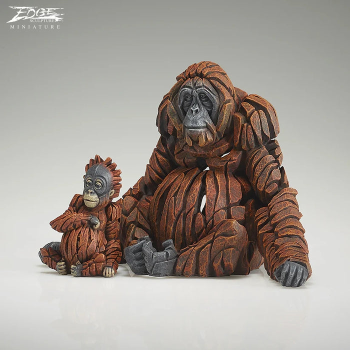 Edge Sculpture Miniature Orangutan and Baby