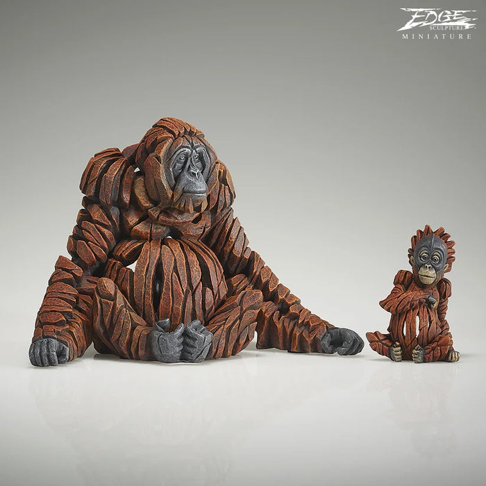 Edge Sculpture Miniature Orangutan and Baby