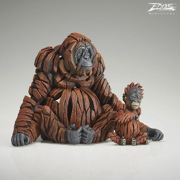 Edge Sculpture Miniature Orangutan and Baby