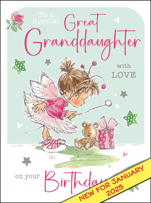 Jonny Javelin 'Great Granddaughter' Birthday Card