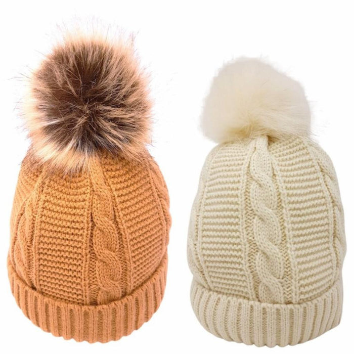 Elizabeth Anne Fully Lined Cable Pom Pom Hat