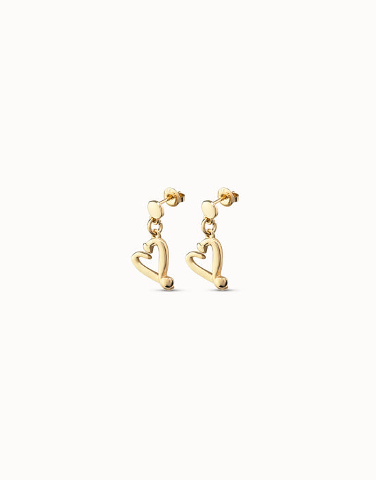 UNOde50 Nailed Heart Drop Earrings