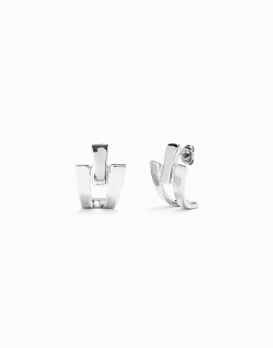 UNOde50 Triple Curve Stud Earrings