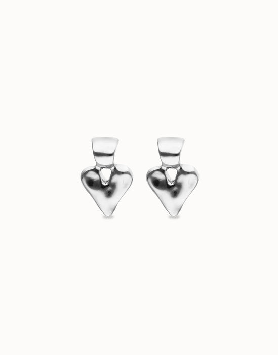 UNOde50 Silver Heart Stud Earring