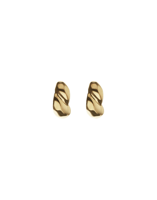 UNOde50 Earrings Anima Chunky Twisted Stud Earrings Gold
