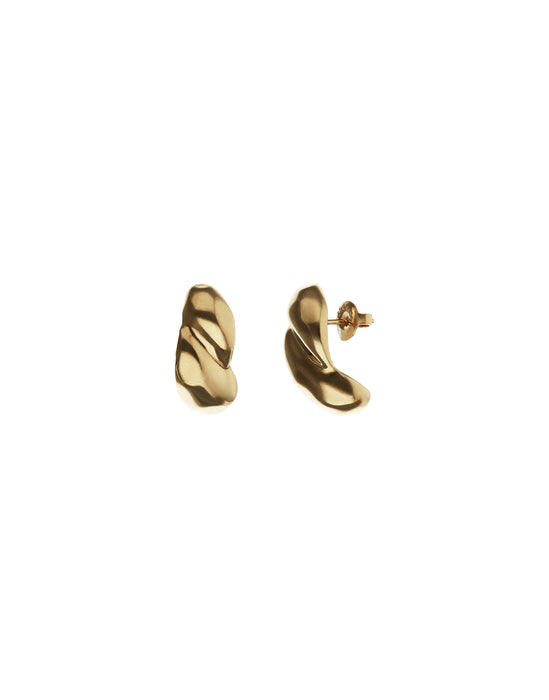 UNOde50 Earrings Anima Chunky Twisted Stud Earrings Gold