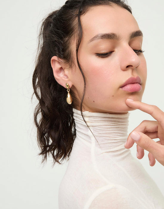 UNOde50 Earrings Axis Long Drop-shaped Earrings Gold