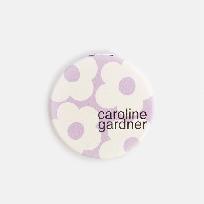 Caroline Gardner Lilac Flower Round Pocket Mirror