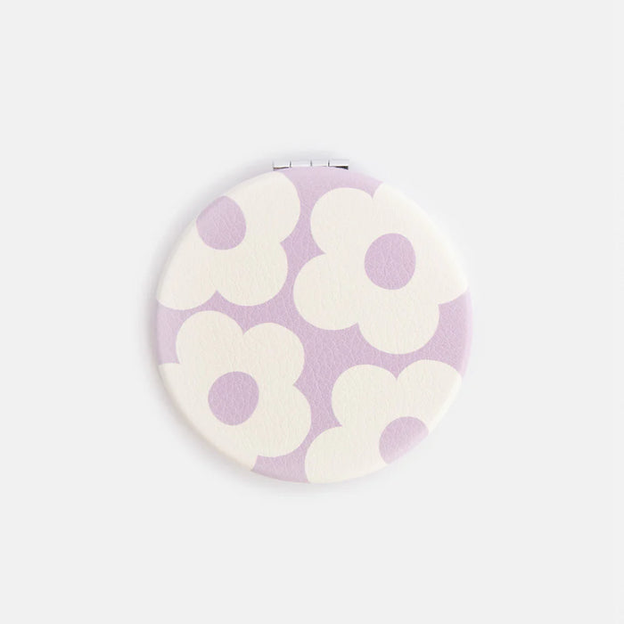 Caroline Gardner Lilac Flower Round Pocket Mirror