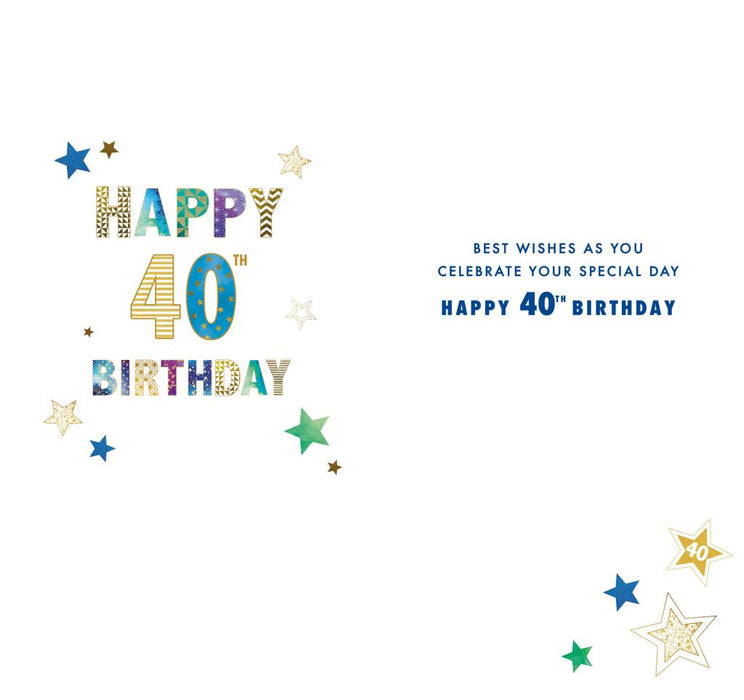 Nigel Quiney '40th Birthday Wishes Just For You' Birthday Card