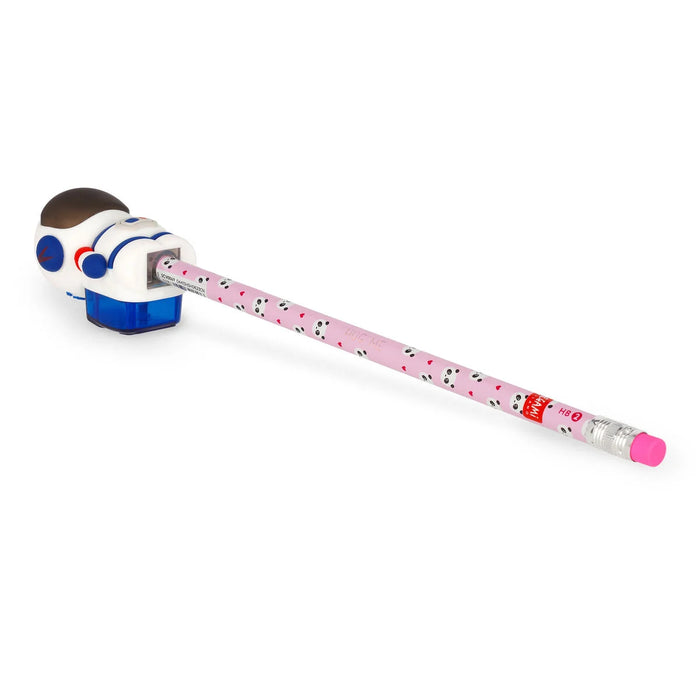 Legami Light Up Pencil Sharpener with Container - Space