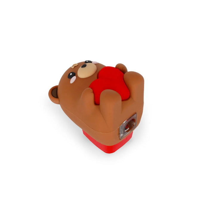 Legami Light-Up Pencil Sharpener with Container - Teddy Bear