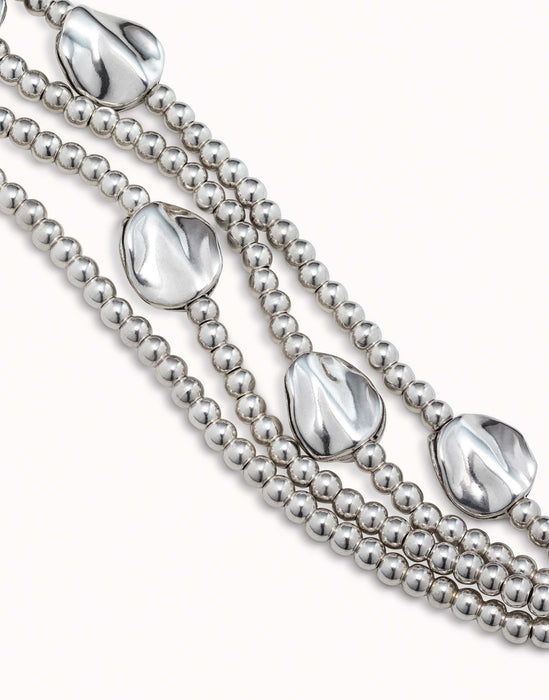 UNOde50 Three Strand Leather Beaded Bracelet