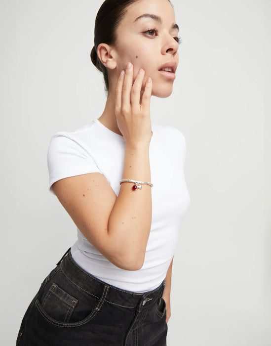 UNOde50 Beaded Bracelet with Red Murano Glass