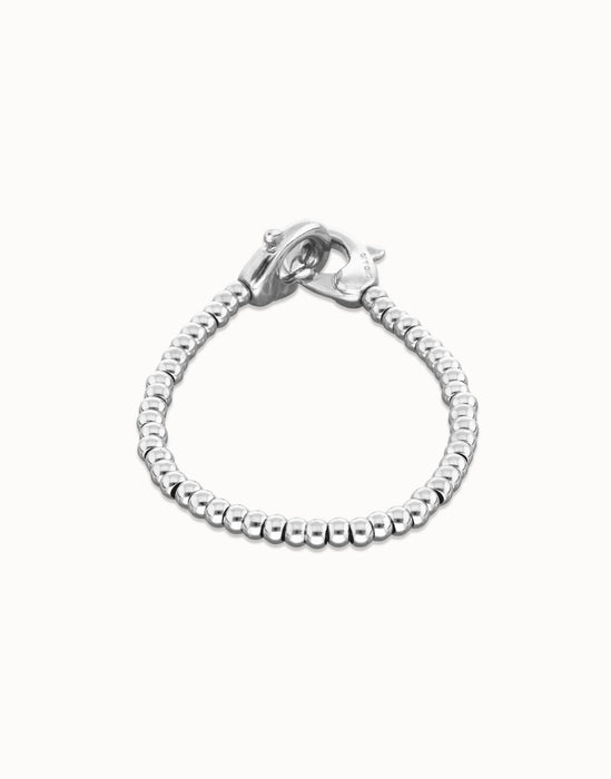 UNOde50 Small Beads Bracelet With Interlocking Carabiner