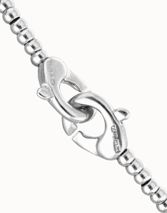 UNOde50 Small Beads Bracelet With Interlocking Carabiner