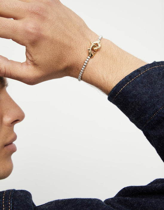 UNOde50 Small Beads Bracelet With Carabiner Clasp