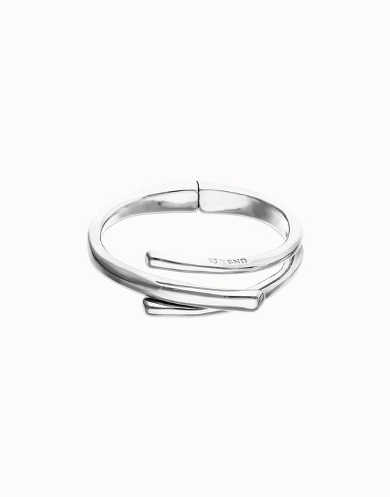 UNOde50 Bangle Bracelet with Three Intertwined Organic Shapes
