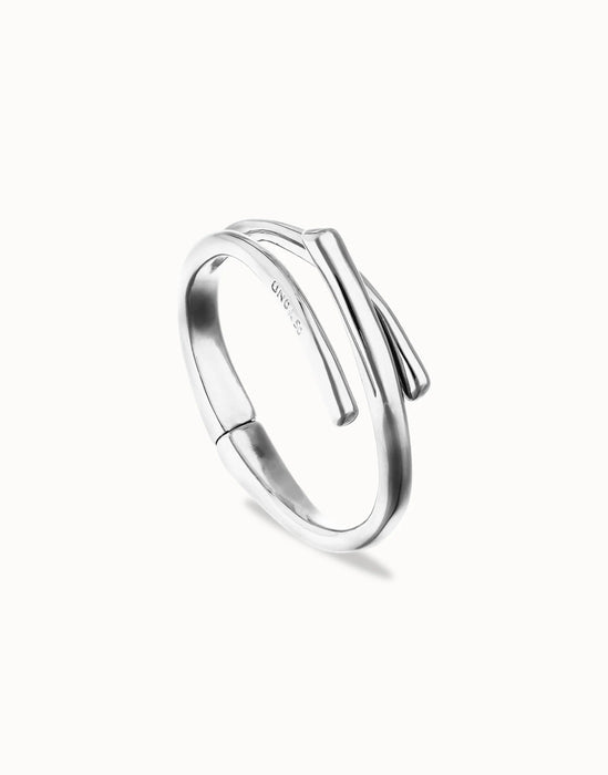 UNOde50 Bangle Bracelet with Three Intertwined Organic Shapes