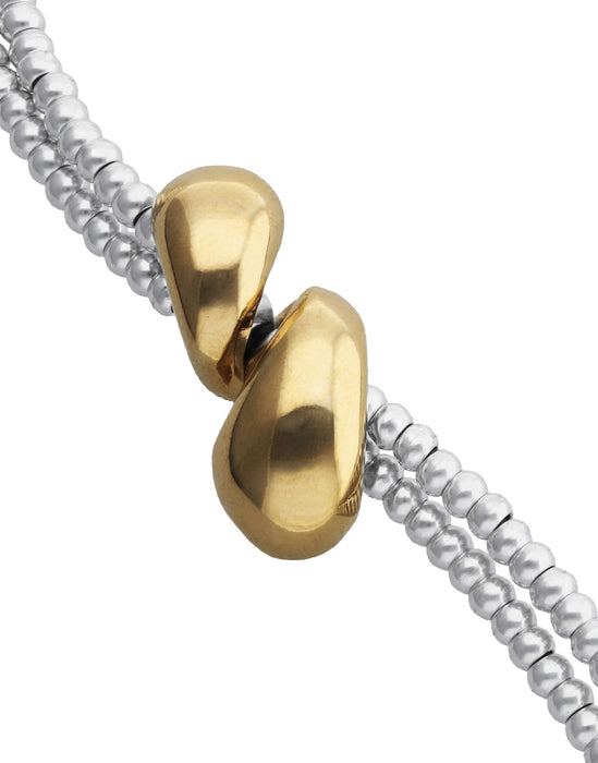 UNOde50 Bracelet Axis Double-strand Bracelet with Lobster Clasp and Two Drops