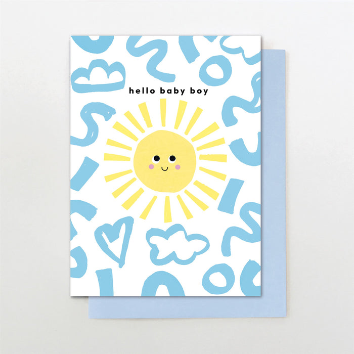 Stop the Clock Baby Boy Sunshine Card