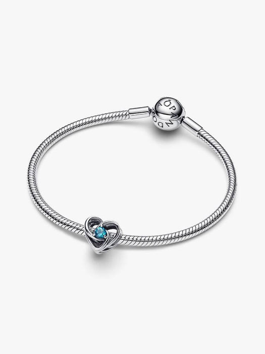 Pandora Entwined Heart & Stones Charm Sterling Silver