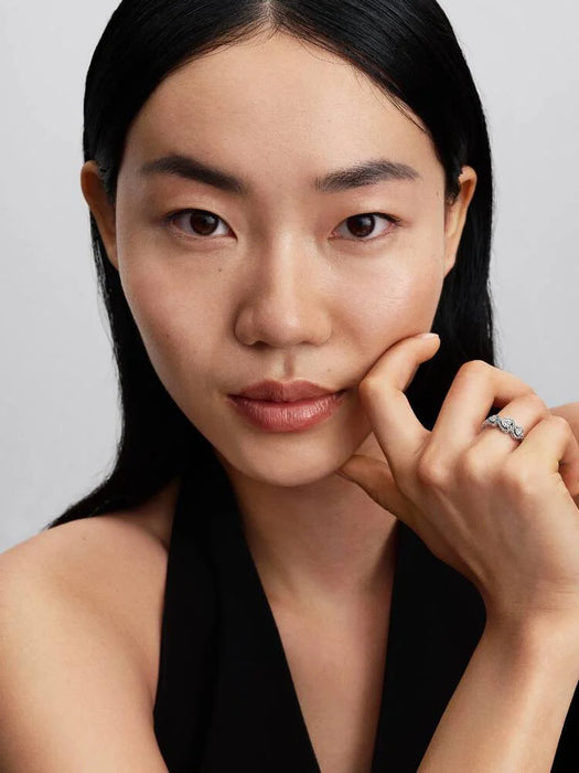 Pandora Halo Heart Trilogy Ring Sterling Silver