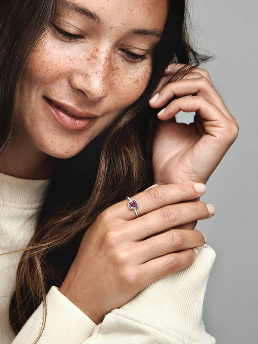 Pandora October Birthstone Eternity Circle Ring Sterling Silver