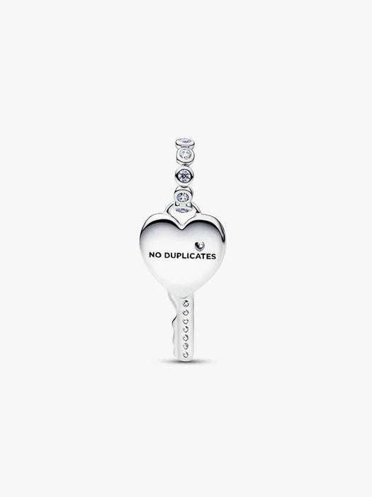 Pandora Opalescent Heart Key Dangle Charm Sterling Silver