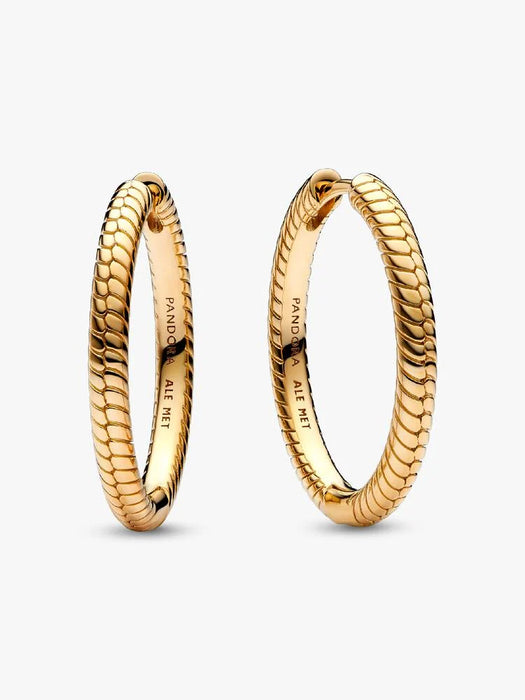 Pandora Pandora Moments Charm Hoop Earrings 14k Gold Plating